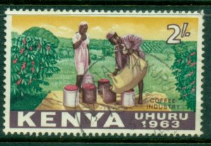 Kenya 1963 Pictorial 2sh Harvesting Coffee FU