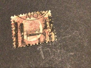 Great Britain 1870 New Daily half penny red used Bantam stamp Ref 58926