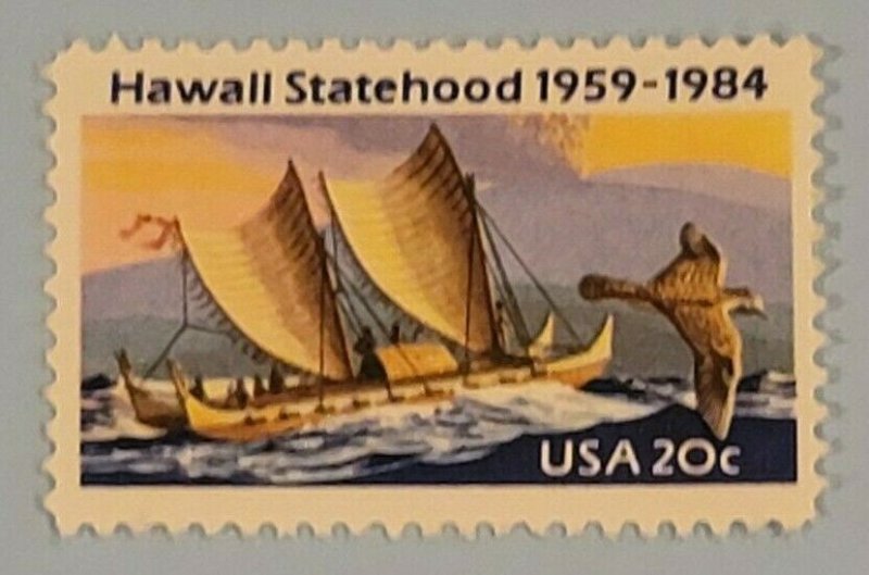 US Stamp Scott 2080 Single Hawaii Statehood 25 Yrs MNH OG 20c 1984