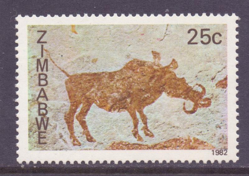 Zimb*bwe Scott 450, 1982 Rock Paintings 25c MNH**