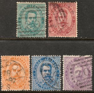 Italy 45-48, 50, FIVE VALUES, SHORT SET. USED. F-VF. (71)