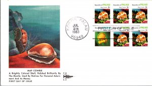 Palau, Worldwide First Day Cover, Marine Life, Seashells