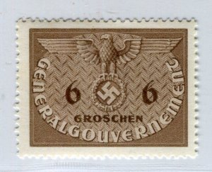 GERMANY; POLISH OCCUPATION 1940 early Official MINT MNH 6g. value