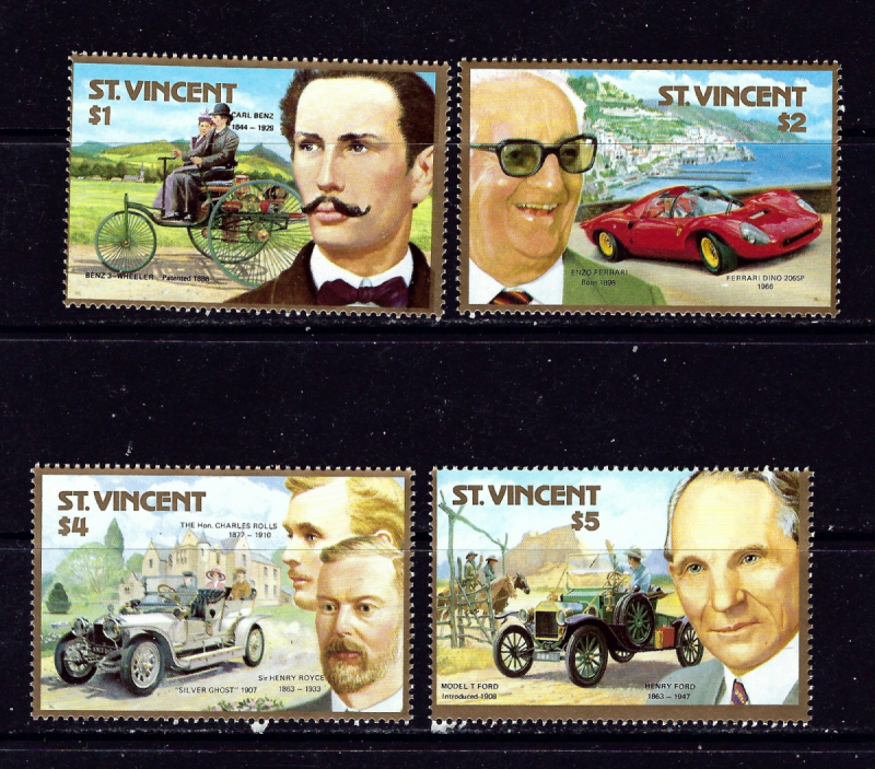 St Vincent 1044-47 MNH 1987 Old Cars