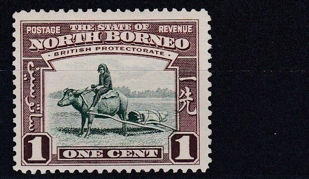 NORTH BORNEO  1939  S G 303  1C  GREEN & BROWN  MH 