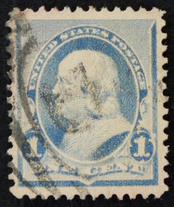 U.S. Used Stamp Scott #219 1c Franklin. XF Jumbo. A Gem!