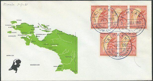 NETHERLANDS NEW GUINEA 1961 cover KIMAAN cds...............................46290