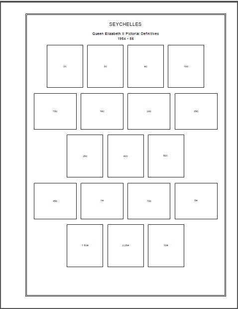 SEYCHELLES STAMP ALBUM PAGES 1890-2011 (137 PDF digital pages)