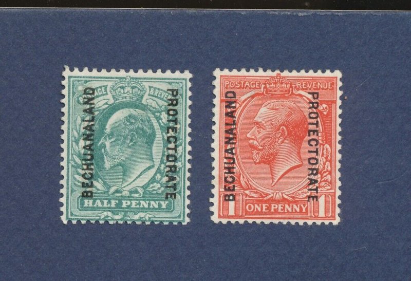 BECHUANALAND PROTECTORATE - Scott 76 & 84 - hinged - 1906 & 1915