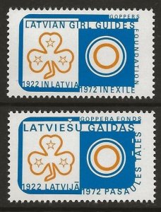 1972 Canada Latvian Scouts in Exile General Goppers Foundation, Latvia F/VF-NH-