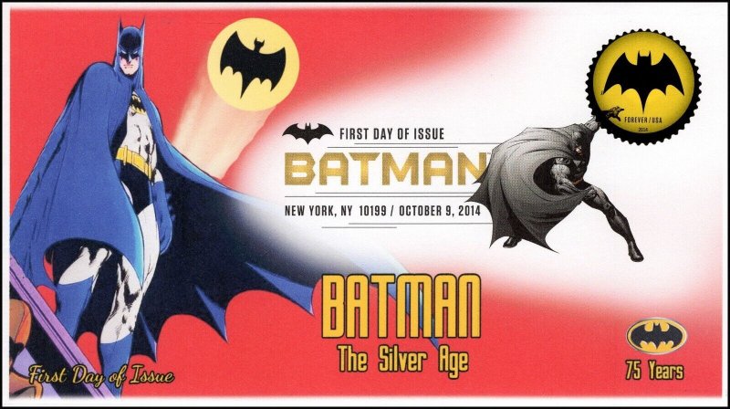 AO-4930-1, 2014, Batman, Signal, Silver Age, Add-on Cachet, DCP, First Day Cover 