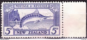 NEW ZEALAND 1941 5d Ultramarine Perf 12½ SG584b MNG