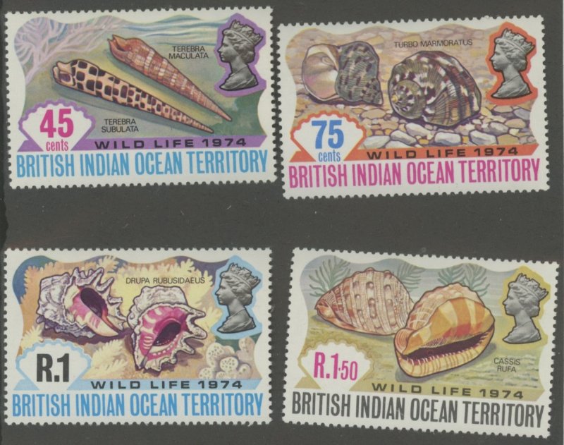 British Indian Ocean Territory 59-62 * mint LH seashell (2107 276)