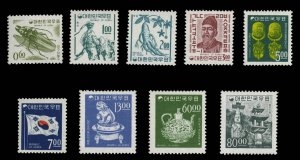 Korea #516-525 Cat$63.80, 1966 60ch-80w, complete set, never hinged