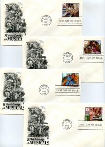 2767-70 Broadway Musicals four Artcraft FDCs