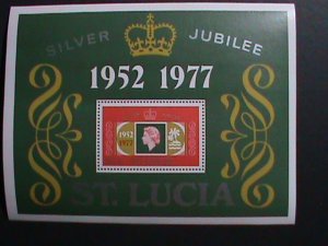 ST.LUCIA-1977-SC#418 25TH ANNIVERSARY OF REIGN OF ELIZABETH II MNH-S/S-VF