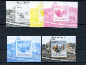 Mozambique 2009 Pope John Paul II (4) Progressive Color proofs+original