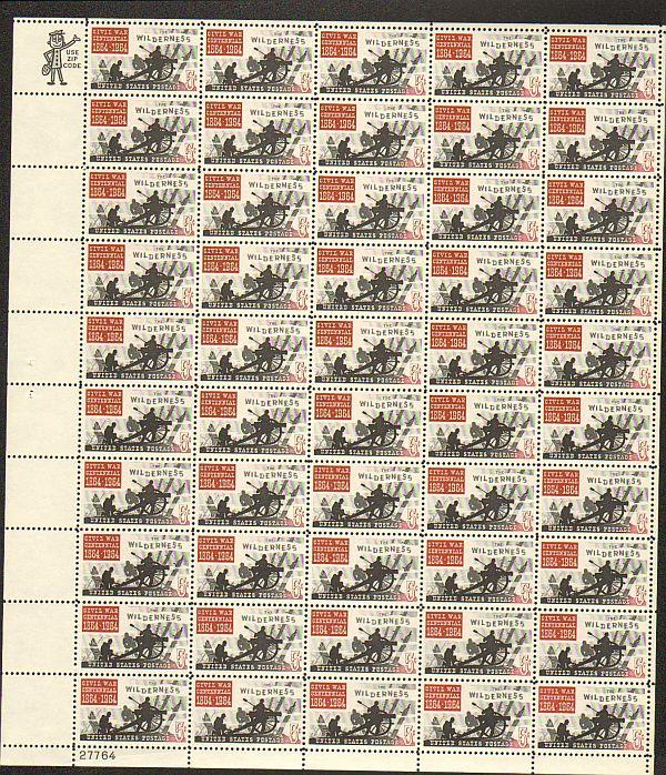 US #1181 Mint Sheet Wilderness Civil War