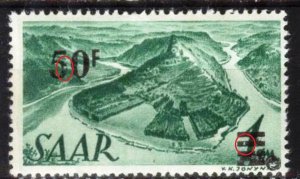 Saar Saarland Germany 1947 Landscapes Overprint 50F on 1M. Variety Mi. 238 MNH