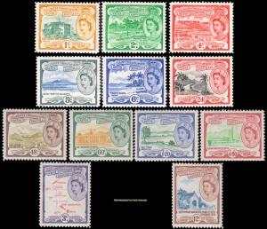 Saint Kitts-Nevis Scott 120-134 Mint never hinged.