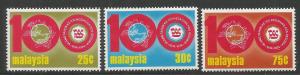 MALAYSIA 120-122, MNH, UPU