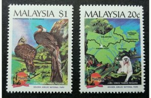 *FREE SHIP Malaysia National Park 1989 Monkey Pheasant Birds Wildlife (stamp MNH