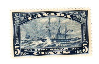 Canada Sc 204 1933 5 c Royal William stamp mint