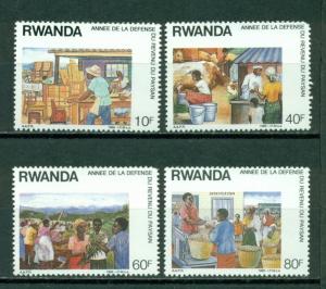 Rwanda Scott #1302-1305 MNH Rural Economy Year CV$5+