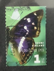 Finland 2007 Scott 1296a used - 1st klass, Butterflies, Apatura iris