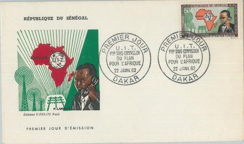 75671 - SENEGAL - Postal History -  FDC COVER 1962  UIT  Telecommunications