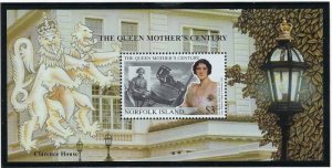 Norfolk Is 692 MNH 1999 Queen Mother Birthday (ak3528)