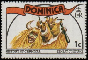 Dominica 556 - Mint-H - 1c History of Carnival (1978)
