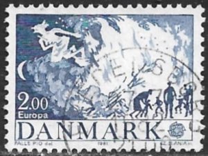 DENMARK 1981 2k Midsummer's Eve Bonfire Pictorial Sc 681 VFU