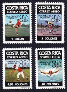 Costa Rica 1980 MNH Stamps Scott C782-785 Sport Olympic Games