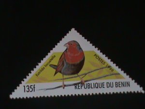 ​BENIN-1999-COLORFUL-BEAUTIFUL-LOVELY BIRD-MNH-VF-LAST ONE-HARD TO FIND