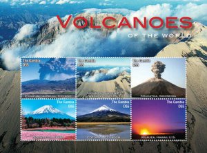 Gambia 2016 - Volcanoes of the World - Sheet of 6v - Scott 3720 - MNH