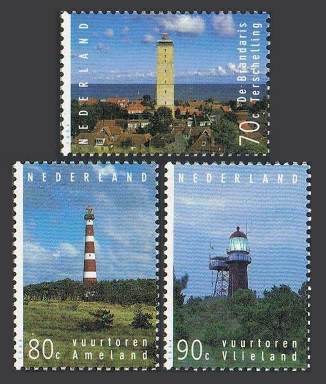 Netherlands 868-870,MNH.Michel 1522-1524. Lighthouses 1994. Brandaris, Ameland,