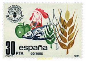 85067 MNH ESPAÑA 1981 DIA MUNDIAL DE LA ALIMENTACION