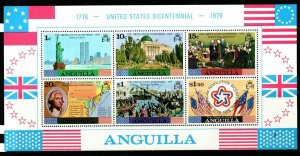 ANGUILLA SGMS215 1975 BICENTENARY OF AMERICAN REVOLUTION MNH