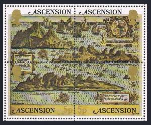 Ascension 289 Ad Bloc, Mnh.michel Bl.12. Cartes de Island, Sailing Ships.1981