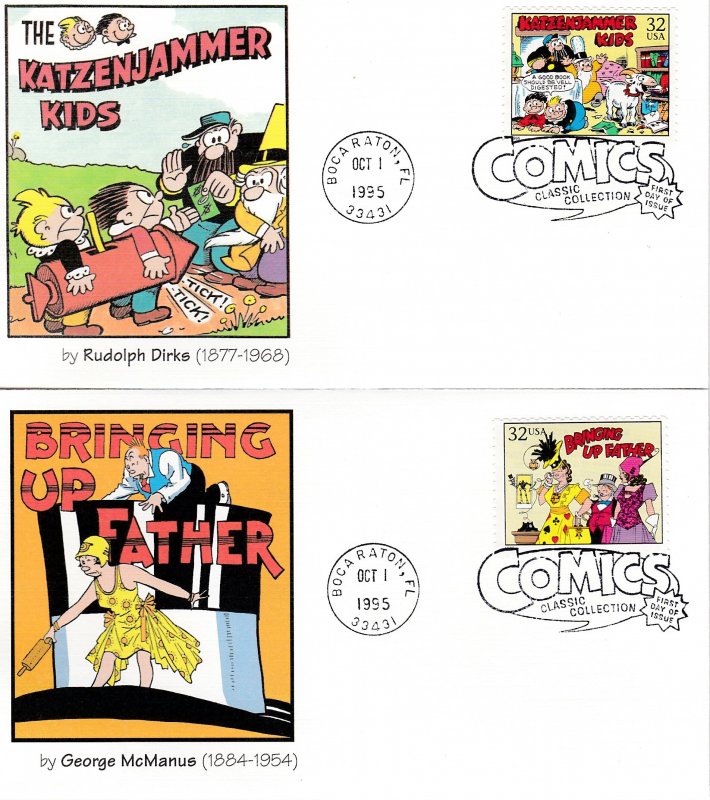 United States # 3000, Comic Strip Classis Collection, Fleetwood First Day Covers