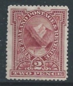 New Zealand #72 Mint No Gum 2p Pembroke Peak - Unwmk.