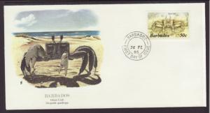 Barbados 651 Ghost Crab 1985 Fleetwood U/A FDC