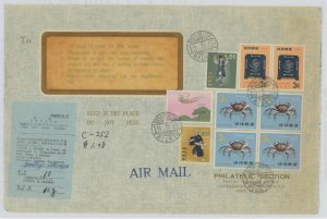 Ryukyu Islands  1969 Official Business Airmail cover with customs form, mild wear; ECV $15 +