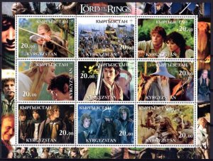 Kyrgyzstan 2001 LORD OF THE RINGS Sheet Perforated Mint (NH)