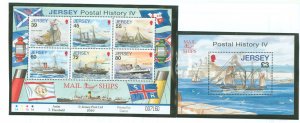 Jersey #1447b/1448 Mint (NH) Souvenir Sheet