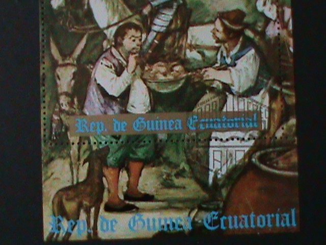 ​EQUATORIAL GUINA-WORLD FAMOUS PAINTING-CTO-S/S HARD TO FIND-VERY FINE