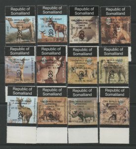 Thematic Stamps Animals - SOMALILAND 1999 DEF O/P SCOUTS black mint