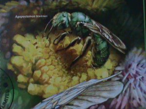 ​MALDIVES-2017 SC# 4000-BEAUTIFUL LOVELY HONEY BEES CTO SHEET VF LAST ONE