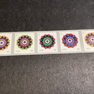 Scott# 4722-25 - 46c Kaleidoscope - Coil Strip of 5  -  MNH - 2013-US